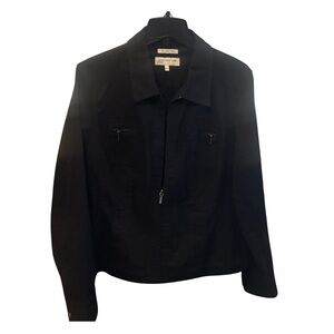 Jones New York Sport Stretch Black Zip-Up Jacket